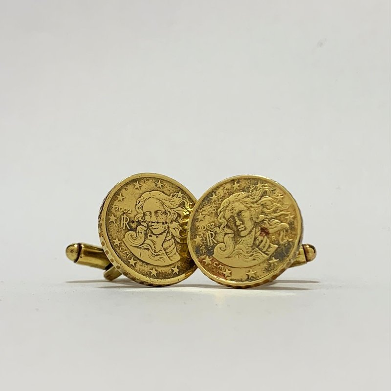 Euro 10 cents (The Birth of Venus) cufflink - กระดุมข้อมือ - โลหะ 