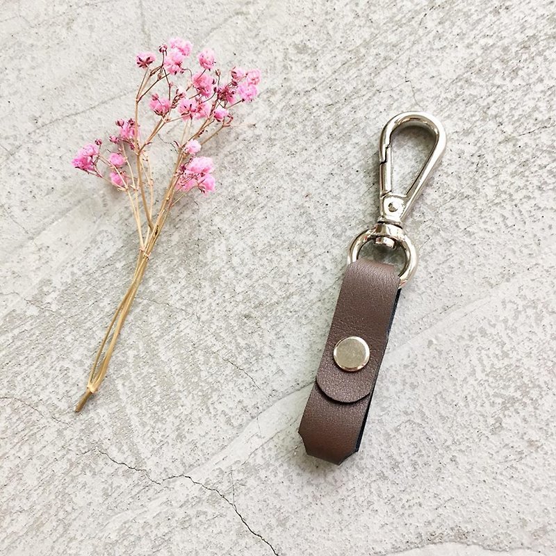 gogoro鑰匙皮套 活動鉤環配件 提供各種顏色訂製客製化禮物 - 鑰匙圈/鎖匙扣 - 真皮 咖啡色