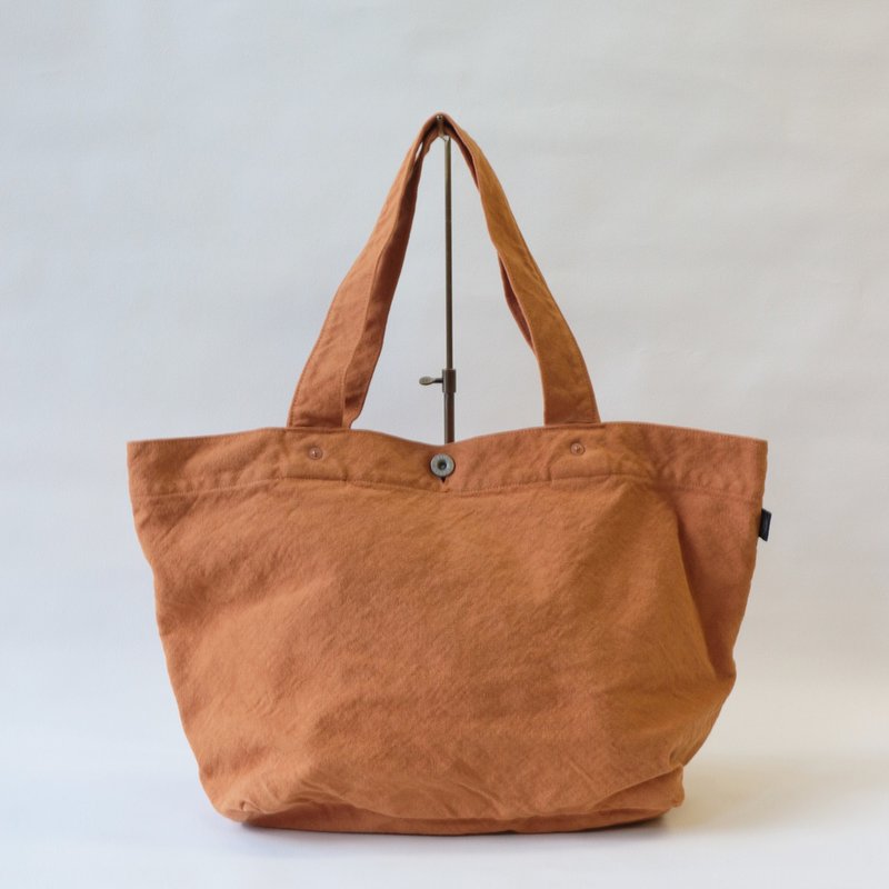 舟形トートバッグL【2025秋冬限定カラー・レンガ】(VC-7L) - 手提包/手提袋 - 棉．麻 咖啡色