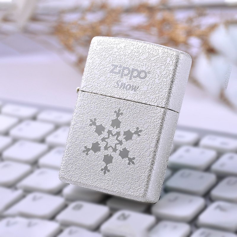 【ZIPPO官方旗艦店】 冬季戀歌-雪花獨秀防風打火機 ZA-1-6 - 其他 - 銅/黃銅 白色