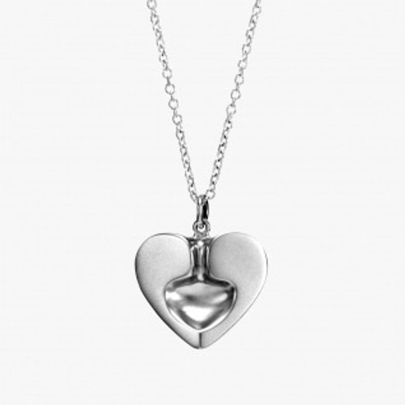 P&I Sterling Silver Handmade Jewelry # Thickness - Apple Sweetheart (M) - สร้อยคอ - โลหะ สีเงิน