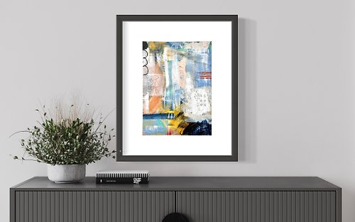 YOBI Abstract painting 'Cityscape' / Handmade / Original artwork