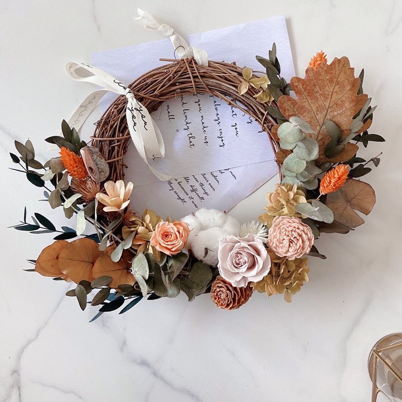 Autumn undying wreath - Dried Flowers & Bouquets - Plants & Flowers Multicolor