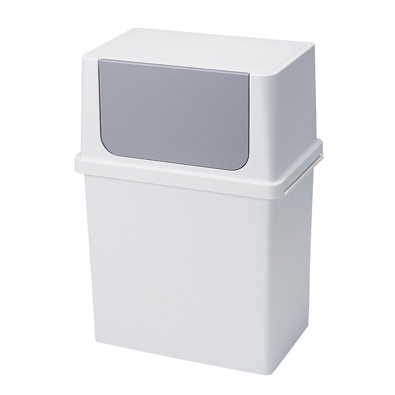 Japan Like-it Seals Wide Front Opening Trash Can 17L-Pure White - Trash Cans - Plastic White