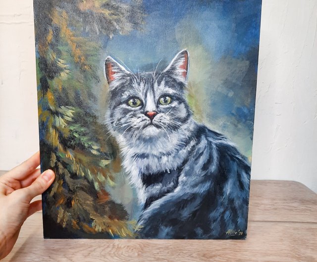 絵画 猫 アクリル画 オブジェ 猫の絵 猫雑貨 アメリカンショートヘア 茶トラ猫 絵画 猫 アクリル画 オブジェ 猫の絵 猫雑貨 アメリカンショート