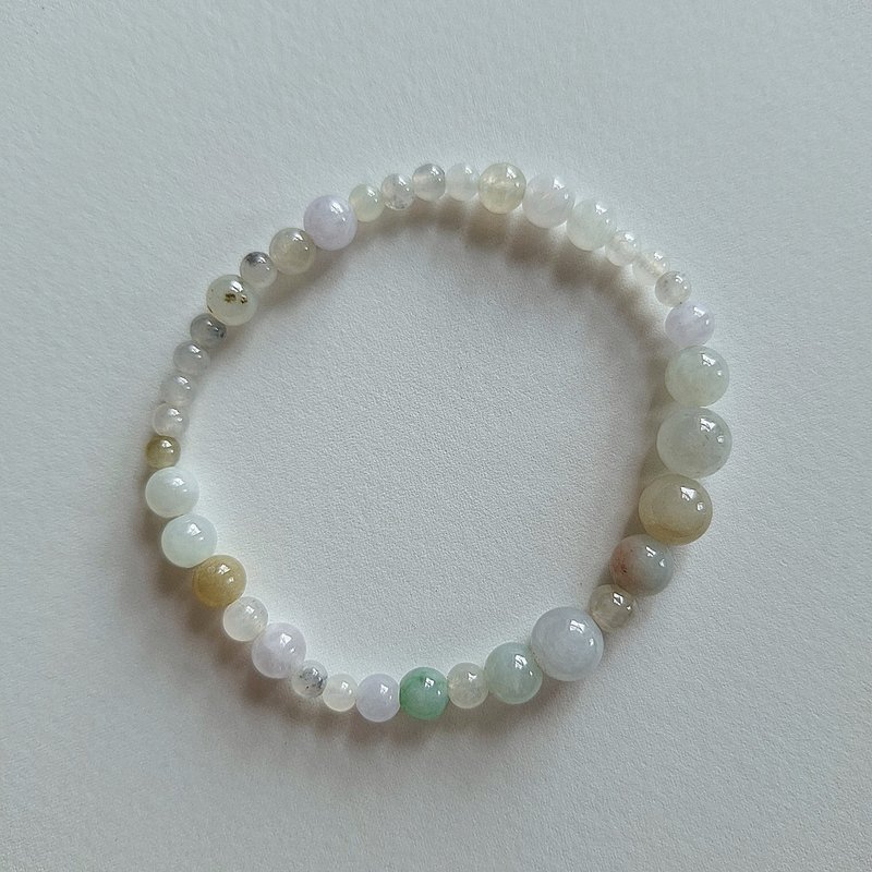 星雨 | 翡翠手串 | 天然緬甸翡翠玉器 - 手鍊/手鐲 - 玉石 