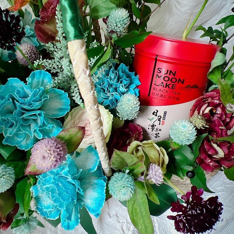 Man Day Life Tea Ruby Premium Award Tea + Su's Floral German Flowers Gift Box Customized Gift Box - ชา - วัสดุอื่นๆ 