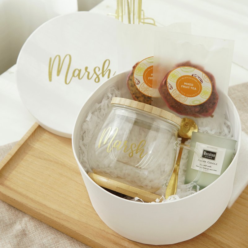 Classic giftset#6-Glass teacupwith coaster,fruit tea,Candle/Chocolate/Soapflower - แก้ว - วัสดุอื่นๆ หลากหลายสี