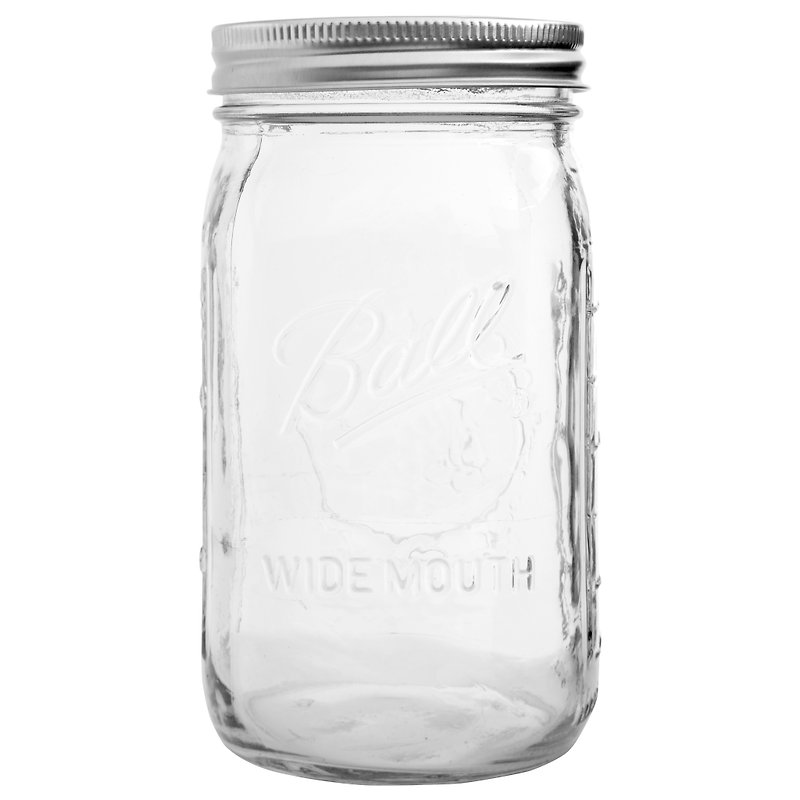 Ball Mason Jar Mason Jar _32oz wide mouth jar - Mugs - Glass Transparent