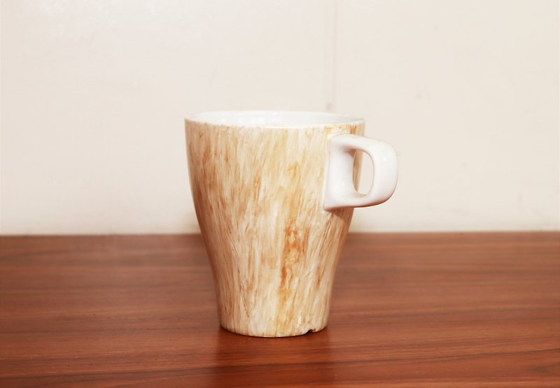 Limited Valentine's Day Gift Champagne Silk Hand-painted Roasted Cup (limited edition) - แก้วมัค/แก้วกาแฟ - ดินเผา สีทอง
