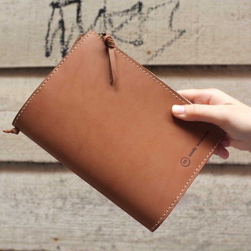 [2017, the world's only hand pocket zipper clothes] COLOR: chocolate color - Notebooks & Journals - Genuine Leather Brown
