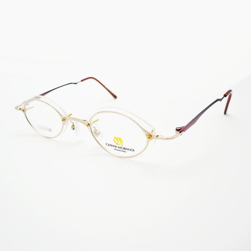 Monroe Optical Shop / Japan 90s Space Metal Spectacle Frame no.A03 vintage - Glasses & Frames - Precious Metals Gold