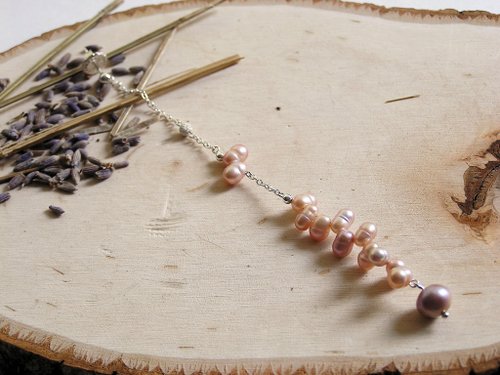 irisjjewellery 春日櫻花系列 925純銀 粉紫色淡水珍珠 耳環