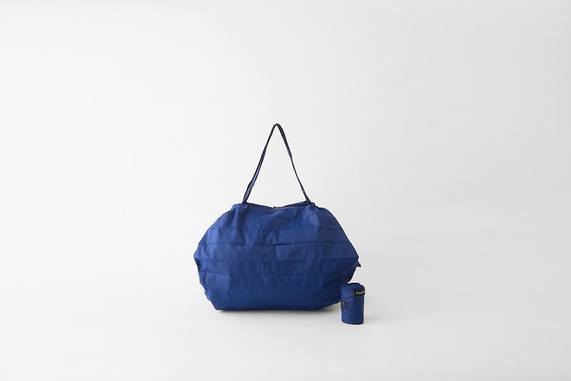 Foldable Tote M - YORU - กระเป๋าถือ - ไนลอน สีน้ำเงิน