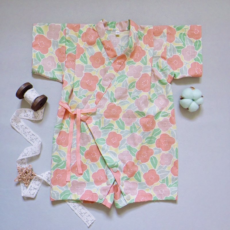 Onesies I Japanese Kimono I Yukata Baby Clothes Jumpsuit - ชุดทั้งตัว - ผ้าฝ้าย/ผ้าลินิน 