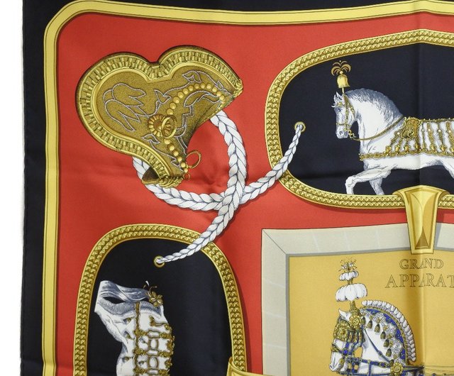 HERMES エルメス　カレ90 GRAND APPARAT 日本直送】エルメス HERMES カレ90 スカーフ GRAND APPARAT