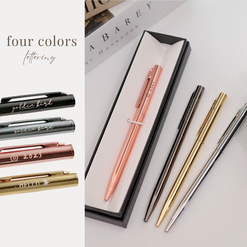 カスタマイズ 台湾から迅速発送 カスタマイズボールペン 中性ボールペン 黒ペン メタルペン ビジネス - 油性ボールペン - 金属 