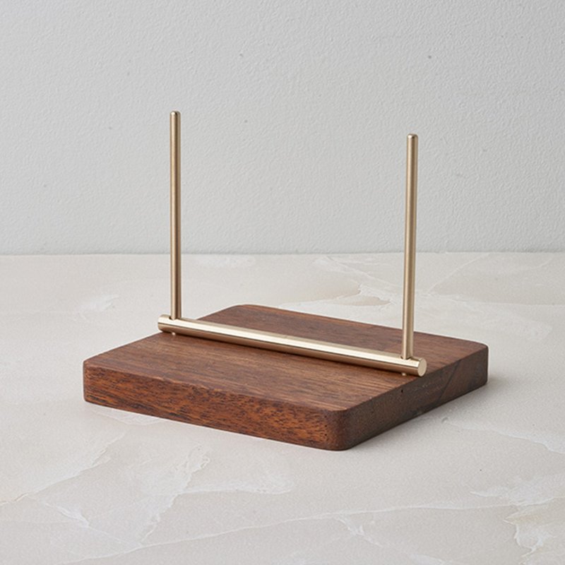 Napkin Holder for Table, Brass and Wood Napkin Holder, Standing Napkin Holders - 面紙盒 - 其他金屬 金色