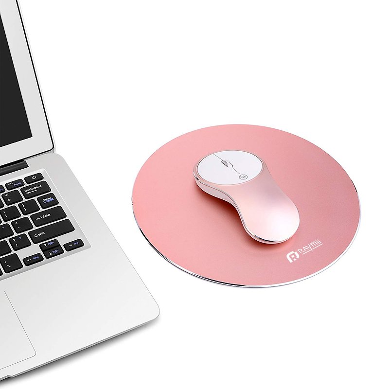 RAYMII ROUND ALUMINUM MOUSE PAD - Mouse Pads - Aluminum Alloy Pink