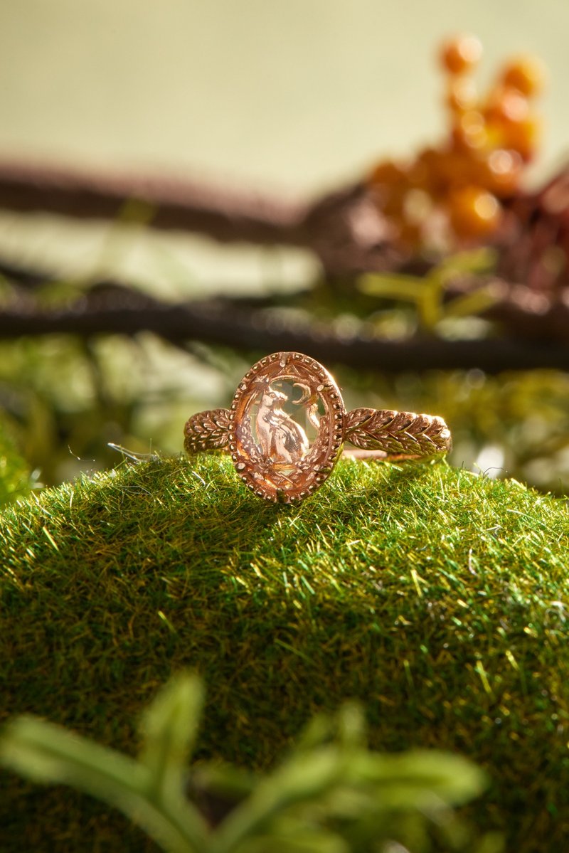 Clear Quartz Gold/Silver Ring - Cheshire Cat - General Rings - Sterling Silver 