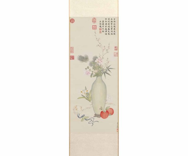 公式通販 - 人気アイテム多数 徐悲？ 中国掛け軸 阻む 中国美術 印刷画 絵画