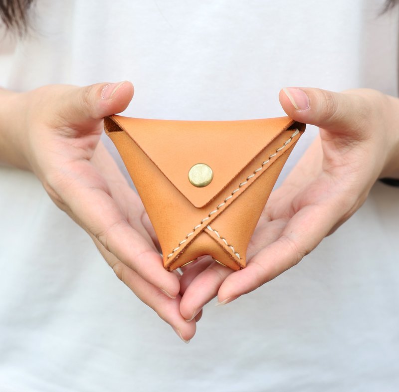 [Leather pocket coin purse] European vegetable tanned cowhide/customized lettering/multi-color optional - กระเป๋าใส่เหรียญ - หนังแท้ 