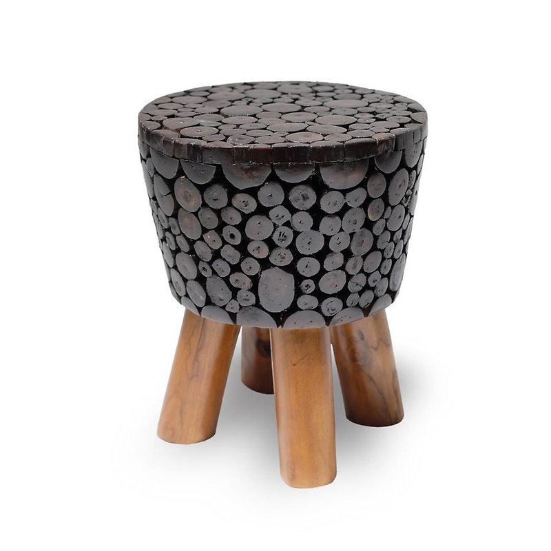 チークの木のスツール - 椅子・ソファー - 木製 