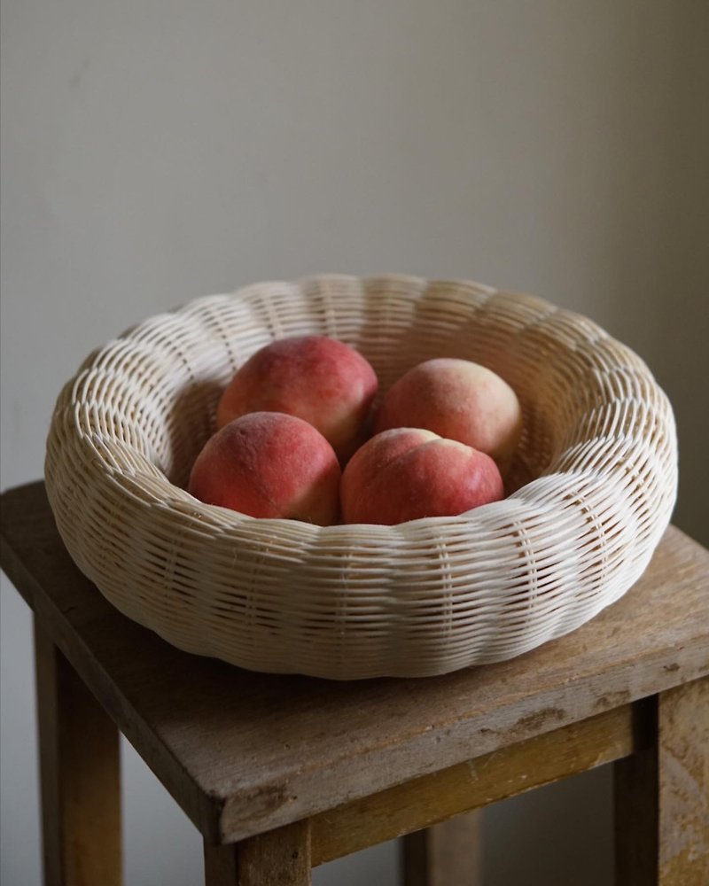 Rattan Round Basket (Large) - Shelves & Baskets - Plants & Flowers Brown