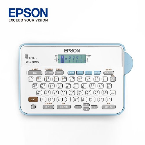 EPSON TAIWAN 標籤機旗艦館 EPSON LW-K200BL 輕巧經典款標籤機