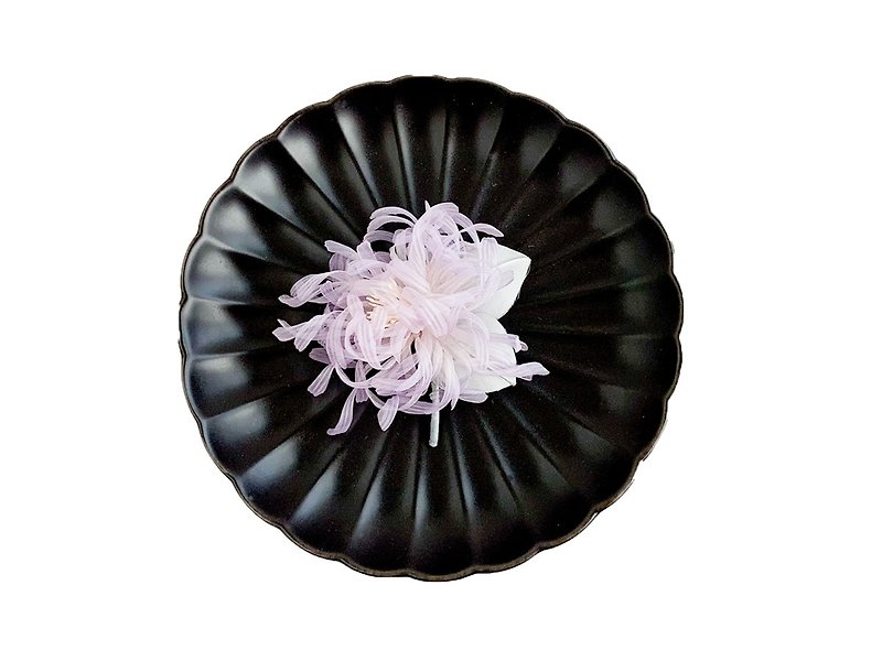Corsage: Organza's color flower - Light purple - - เข็มกลัด/ข้อมือดอกไม้ - เส้นใยสังเคราะห์ สีม่วง