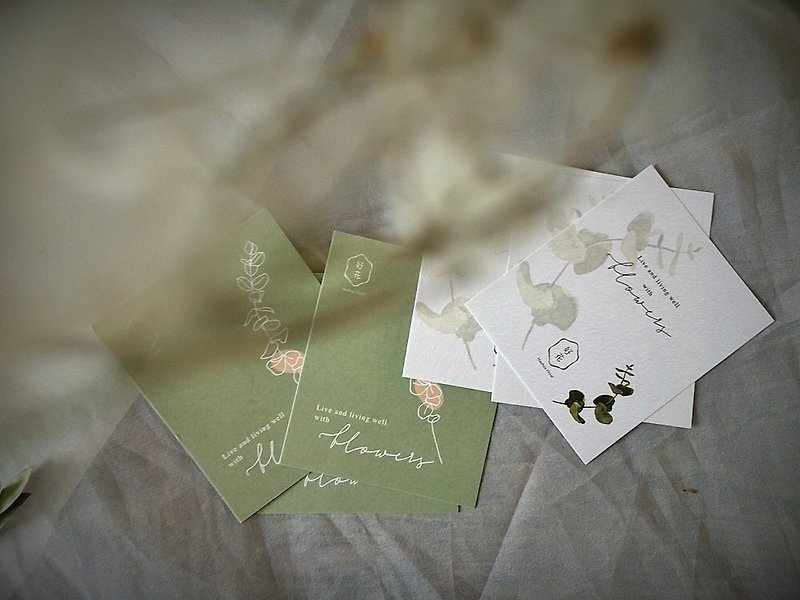 [Good Flower] Exclusively designed hand-painted texture plant card (additional purchase) - การ์ด/โปสการ์ด - กระดาษ 