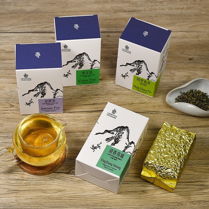 【Limited Combination】 4 types of Taiwan Fragrance Oolong Tea - Tea - Paper White