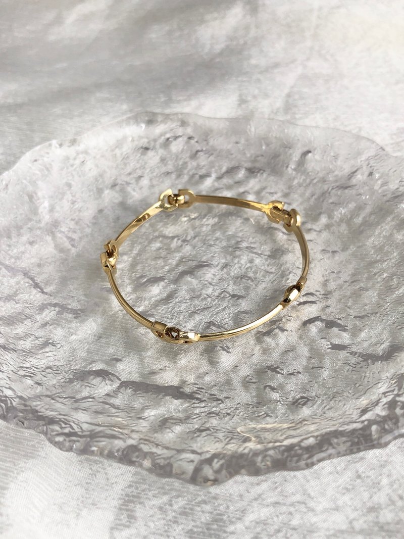 【 日本直送　名牌中古包 】Christian Dior クリスチャン ディオール ブレスレット ゴールド vintage ヴィンテージ オールド 62xt27 - 手鍊/手環 - 其他材質 金色