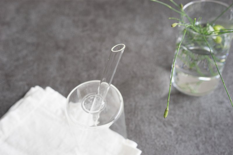 Eco-friendly Boba Bubble Tea Clear Glass Straw - Beverage Holders & Bags - Glass Transparent