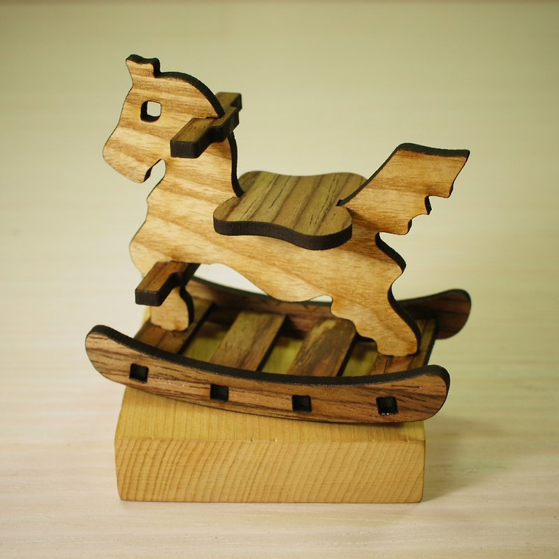 小型トロイの木馬 -  FUNツアーシリーズ -  Lu - 置物 - 木製 ブラウン