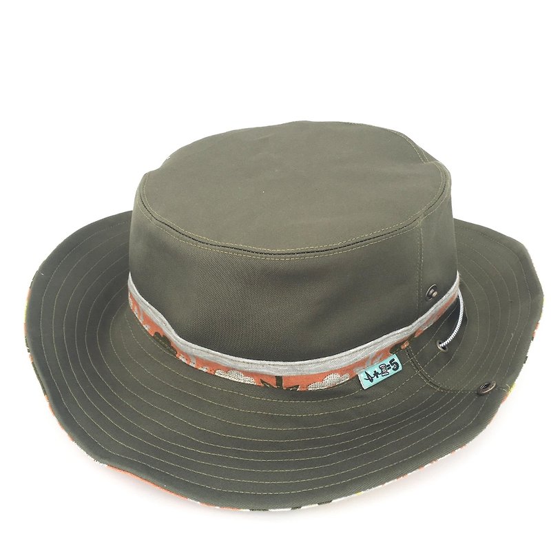 *Moone Garden sun hat / cowboy hat* - Hats & Caps - Cotton & Hemp Green