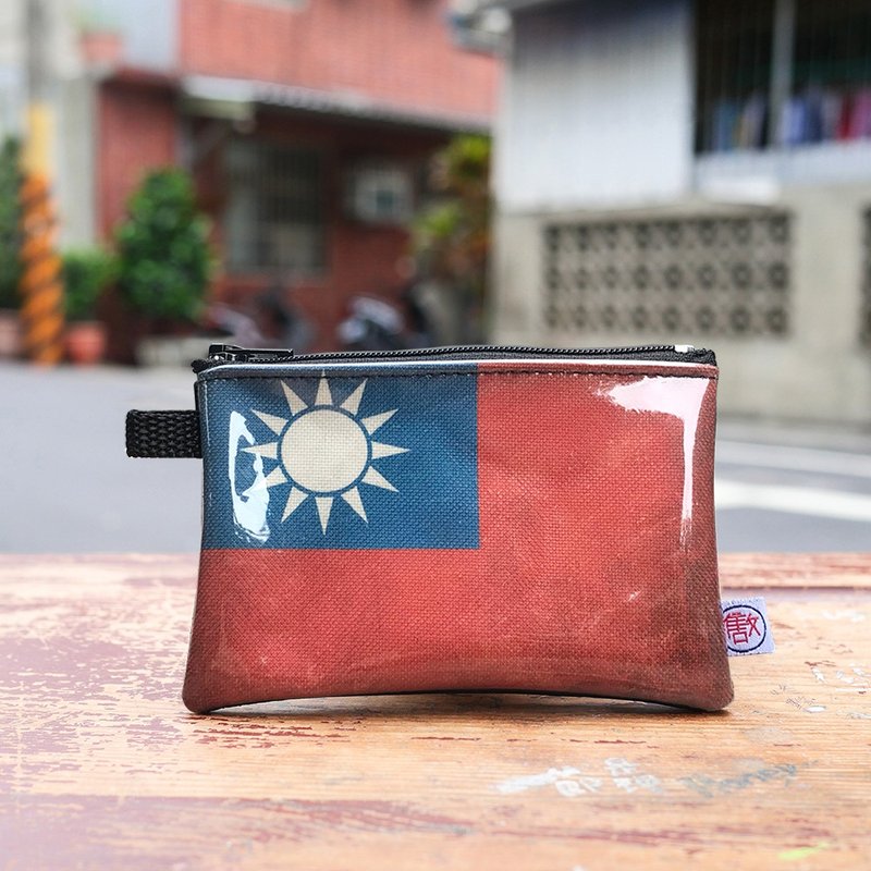 Coin Case - Flag Retro Storage Bag - กระเป๋าใส่เหรียญ - ผ้าฝ้าย/ผ้าลินิน 