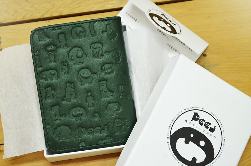 Compact Leather Wallet / Green - กระเป๋าสตางค์ - หนังแท้ สีเขียว