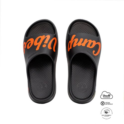 Freewaters 臺灣總代理 Frewaters Cloud9 Slide 聯名款防水氣墊涼鞋 / CAMPVIBES 黑色