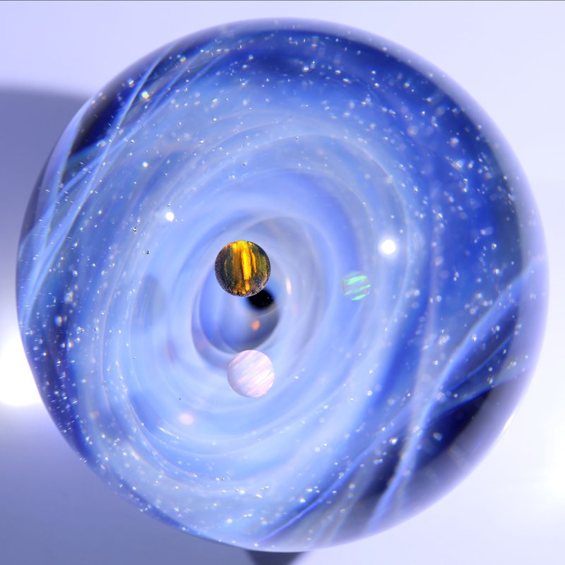 52mm 宇宙玻璃球擺設 no.M119 - 擺飾/家飾品 - 玻璃 藍色