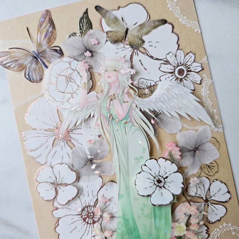 花神芙蘿拉　Flora Goddess of Flowers　霧粉金.重油版 PET膠帶 - 紙膠帶/和紙/PET - 塑膠 多色