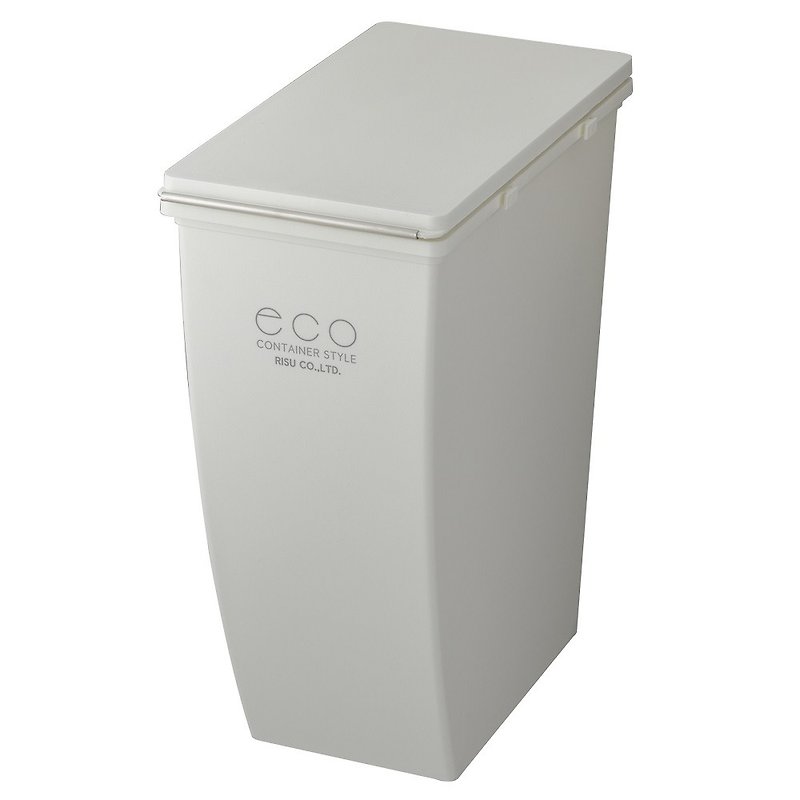 日本エココンテナスタイルシンプルゴミ箱（21L）-ホワイト - ごみ箱 - プラスチック 