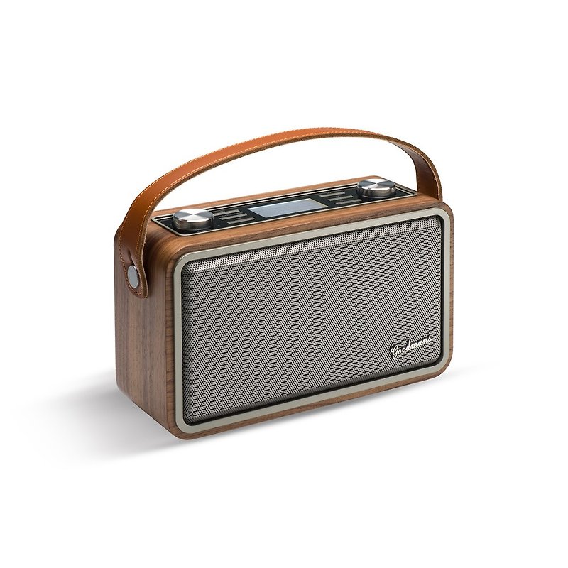 Goodmans HERITAGE PORTABLE II Classic Vintage Bluetooth WIFI Speaker - Natural Wood - Speakers - Wood White