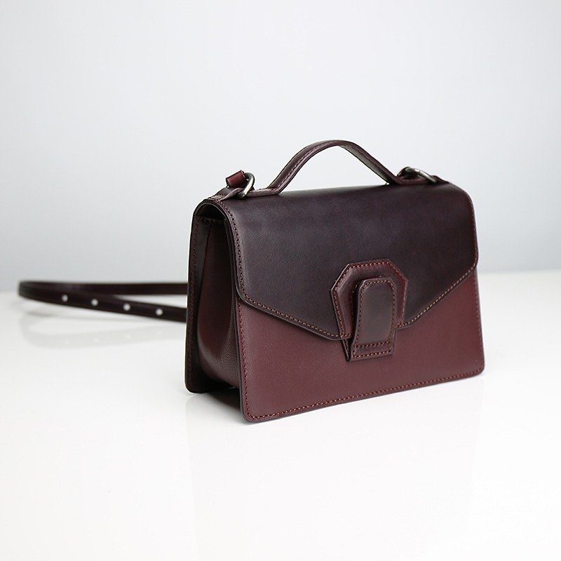HARMONICA Organ mini shoulder bag - SAFRANINE - Messenger Bags & Sling Bags - Genuine Leather Red