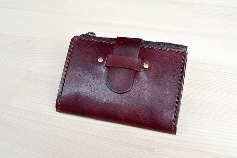 Leather vegetable tanned cowhide hand-made key coin purse key ring access card car keys can be customized - ที่ห้อยกุญแจ - หนังแท้ หลากหลายสี