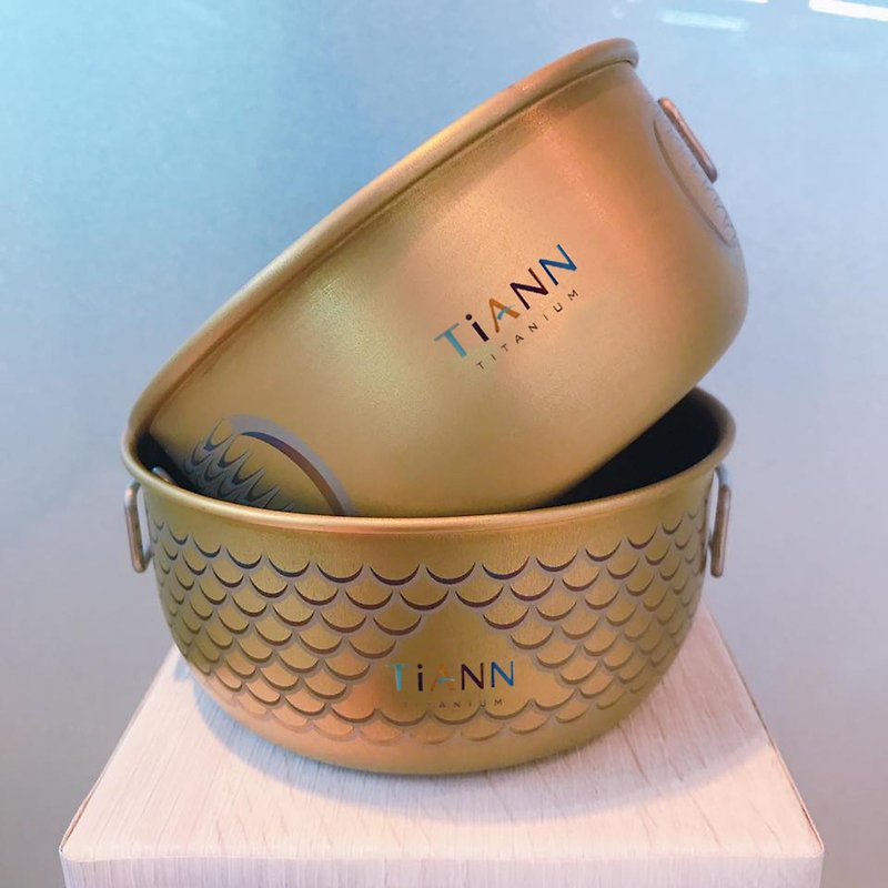 TiBowl Titanium Matching Bowls - ถ้วยชาม - โลหะ สีทอง