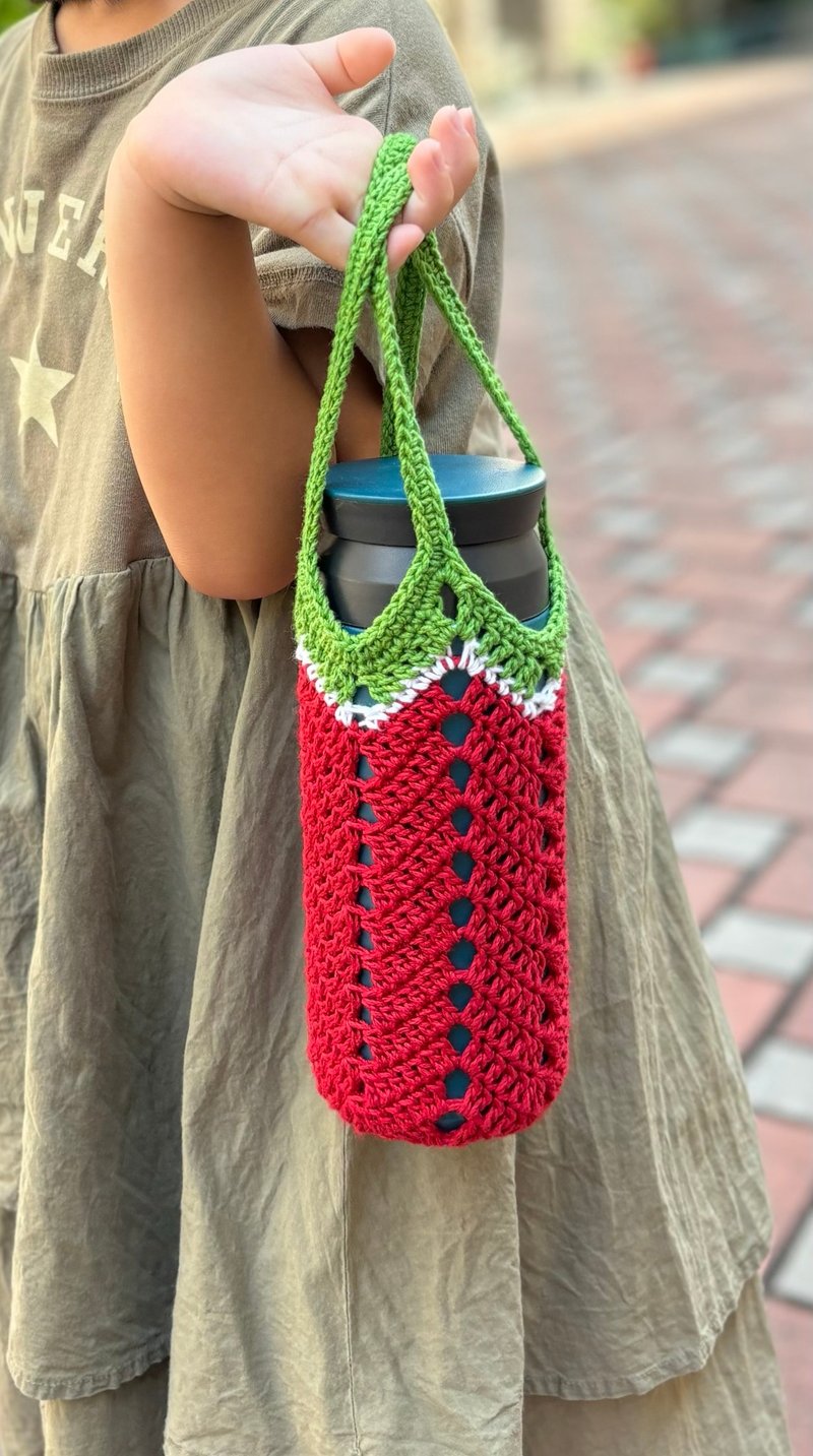 I love watermelon twill knitted items. Universal water cup bag - Beverage Holders & Bags - Cotton & Hemp 