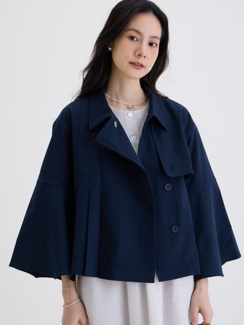 許許兒 XUXUWEAR 瑪琪長袖造型風衣外套-山嵐
