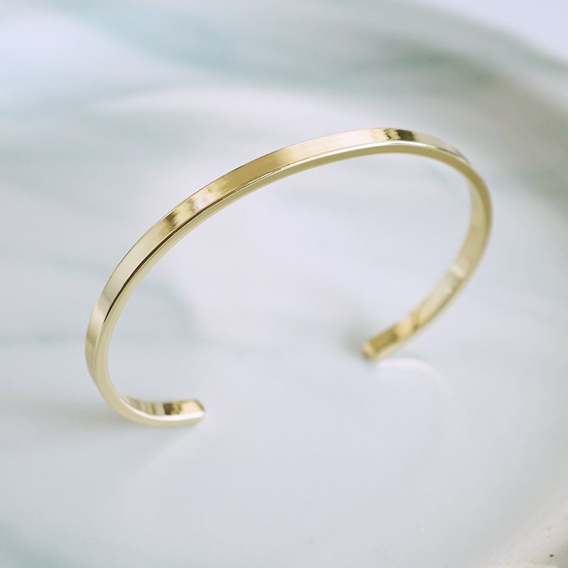 16K Gold Minimal Skinny Bangle - Bracelets - Other Metals Gold