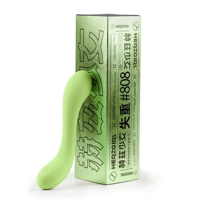 赫茲少女 失重#808 G點拍打棒 (極光綠) - 情趣用品 - 矽膠 
